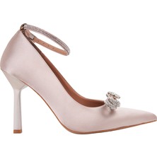 Lescarpe 0754 Bej Topuklu Ayakkabı
