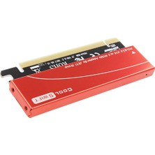 Beloving M.2 Nvme SSD Ngff Pcıe 3.0 X16 Adaptörü, M Tuşunu Destekler 2230-2280 Kırmızı (Yurt Dışından)