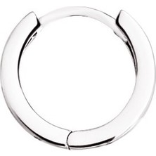 Altın Sepeti Beyaz Altın Küçük Halka Erkek Küpe