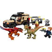 LEGO® Jurassic World Pyroraptor ve Dilophosaurus Nakliyesi 76951 - 7 Yaş ve Üzeri Yaratıcı Çocuklar için Oyuncak Yapım Seti (254 Parça)