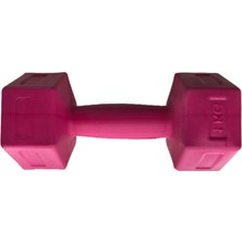 Body GYM 1 kg x 2 Adet Dambıl Vinyl Kaplı Dumbell Ağırlık-Pembe