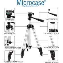 Microcase 3110 3 Ayak Kamera Tripodu 106 Cm+Döner Başlık Telefon Tutucu+Bluetooth Kumanda - AL2918