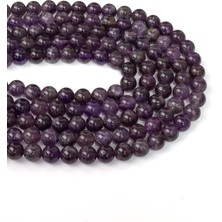 Dünya Doğal Taş 8 mm Ametist Taşı Dizi A