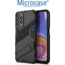 Microcase Samsung Galaxy A23 Matrix Serisi Armor Standlı Perfect Koruma Kılıf -Siyah