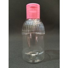 sizeuyduk  0 ml Flip Top Pembe Kapaklı Est Likit Mürekkep Dezenfektan Kolonya Boş Plastik Şişesi