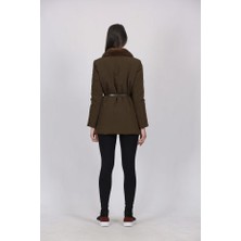 Sansar Kadın Oversize Haki Blazer Ceket