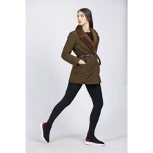 Sansar Kadın Oversize Haki Blazer Ceket