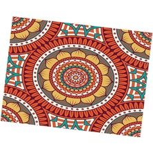 Binduo Dikdörtgen Dijital Baskılı Masa Örtüsü Dekor Bohemian Yuvarlak Kırmızı Bohemia Yuvarlak Kırmızı( Yurt Dışından )