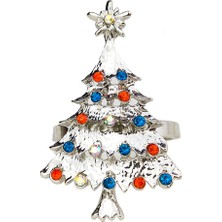 Düğün Peçete Yüzüğü Noel Ağacı Gümüş( Yurt Dışından )