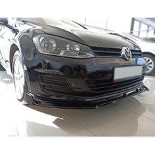 Koto Volkswagen Golf 7 Mk7/ 7,5 Için Ön Tampon 3 Parça Lip 2012-2019 Siyah