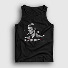 Presmono Unisex Siyah Cool David Bowie Atlet