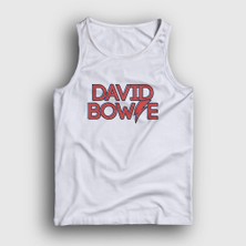 Presmono Unisex Beyaz David Bowie Atlet