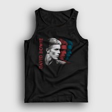 Presmono Unisex Siyah Colorful David Bowie Atlet