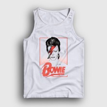 Presmono Unisex Beyaz Aladdin Sane David Bowie Atlet