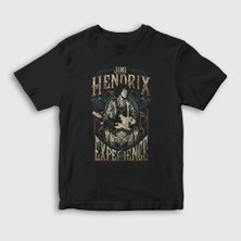 Presmono Unisex Çocuk Siyah Experience Jimi Hendrix T-Shirt