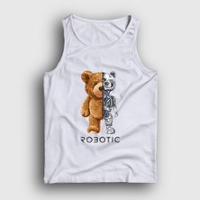Presmono Unisex Beyaz Robot Ayı Teddy Bear Atlet