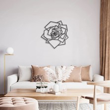 Fashion Geometrik Gül Tasarımı,  Duvar Dekoru, Metal Tablo, Laser Tablo, Hediyelik, Dekoratif