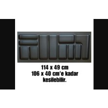 Anda Kaşıklık 114X49 Desenli Siyah
