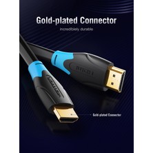 Vention 4K@60Hz 3D Destekli HDMI Kablo Görüntü Aktarım Kablosu Siyah 1.5 Metre Aacbg