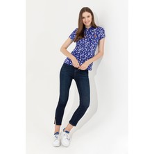 U.S. Polo Assn. Kadın Mavi T-Shirt 50248980-VR212