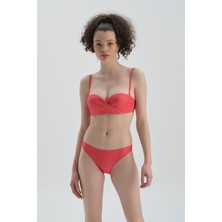 Dagi Kırmızı Straplez Kaplı Bikini Üst Tak Çık