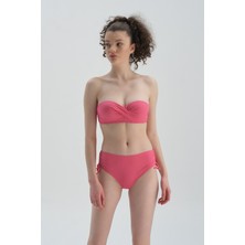 Dagi Fuşya Straplez Kaplı Bikini Üst Tak Çık