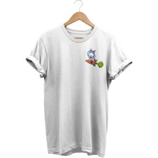Remonz Astrorabbit   Baskılı  Pamuk Oversize Dijital Baskılı T-Shirt