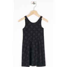 Zepkids Kız Çocuk Regular Fit Ayıcık Desenli Kolsuz Elbise