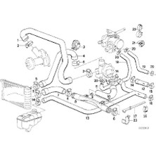 Heropar Bmw E30 E34 ve Z1 Uyumlu M20 Motor Su Hortumu 13541719966