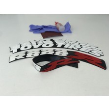 Kom Toyo Tires R888R Beyaz Kalıcı Lastik Yazısı Toyo Tires R888R Sticker 8 Kit Büyük Boy