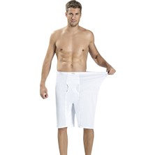 Jiber Erkek Beyaz Pamuklu Büyük Beden 3 Lü Boxer 182
