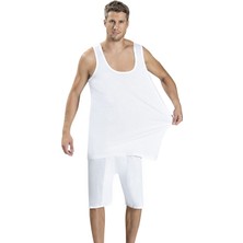 Jiber Erkek Beyaz Pamuklu Büyük Beden 2 Li Atlet 180