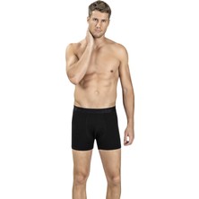 Jiber Erkek Siyah Modal Pamuklu Boxer 321