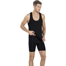 Jiber Erkek Siyah Pamuklu Likralı Atlet 147