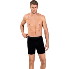 Jiber Erkek Siyah Pamuklu Likralı Boxer 125