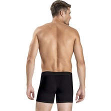 Jiber Erkek Siyah Modal Pamuklu 3'lü Boxer 255