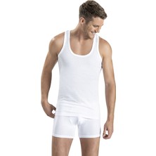 Jiber Erkek Beyaz Modal Pamuklu 2'li Atlet 250