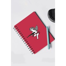 Takivis Serseri Melek Ahşap Kapaklı Mdf Defter