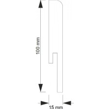 Verissimo Tina Beyaz Lake Pvc Kaplı Süpürgelik 10 cm