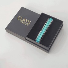 Clays Jewellery Firuze / Turkuaz & Hematit Doğal Taş Bileklik