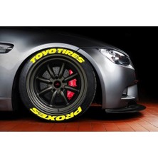 Kom Toyo Tires Proxes Sarı Kalıcı Lastik Yazısı Toyo Tires Proxes Sticker 8 Kit