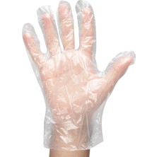 Neo Glove Tek Kullanımlık Şeffaf Market Iş Temizlik Eldiveni Büyük Boy 100 Adetlik Paket