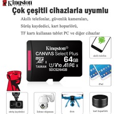 Kingston 64GB Hafıza Kartı Micro-Sd/tf Yüksek Hızlı Hafıza Kartı Gözetleme Kamerası Sürüş Kaydedici Evrensel( Yurt Dışından )