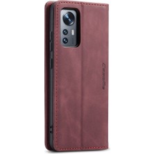 Lnobern Xiaomi 12 ile Uyumlu Buzlu Retro Buzlu Cüzdan Cep Telefonu Kickstand Kılıfı ( Yurt Dışından )