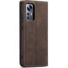 Lnobern Xiaomi 12 ile Uyumlu Buzlu Retro Buzlu Cüzdan Cep Telefonu Kickstand Kılıfı ( Yurt Dışından )