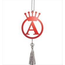 Lizpo Decor Çift Taraflı Ayna A Yazılı Parlak Kırmızı Ayna Pleksi Araba Dikiz Aynası Süsü