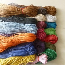 Strade Store 2mm 10 Metre/paket Takı Üretimi Boncuklu Makrame Mumlu Pamuk Kordon Ipliği (Seçilecek 19 Renk) - Hafif Kahve (Yurt Dışından)