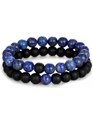 Padore Accessory Çok Şık 2 Adet Doğal Taş Bileklik | Handmade > Jade ve Onix Taşlı