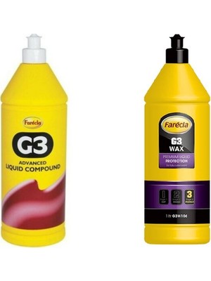 Farecla G3 Sıvı Pasta 1 Lt ve G3 Wax Cila 1 Lt  Süper Ikili