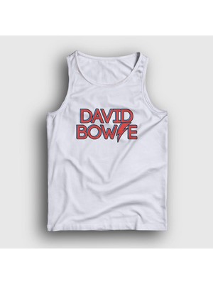 Presmono Unisex Beyaz David Bowie Atlet
